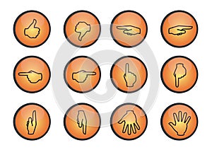 Vector hand icons