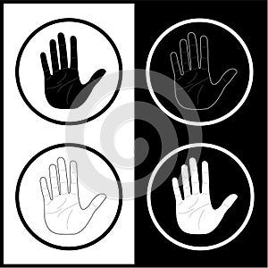 Vector hand icons