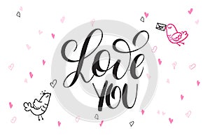 vector hand lettering valentine's day greetings text -