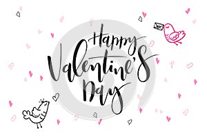 vector hand lettering valentine's day greetings text -
