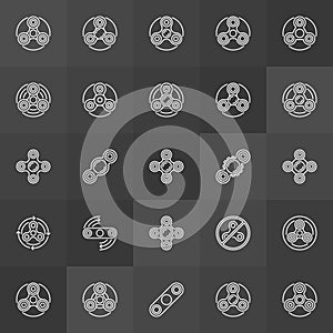 Vector hand spinner icons