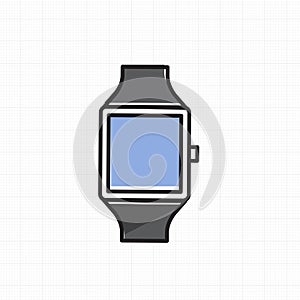 Vector of hand watch icon