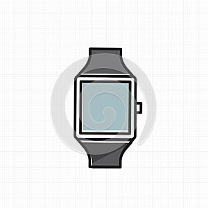 Vector of hand watch icon