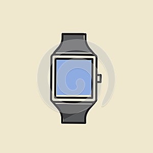 Vector of hand watch icon