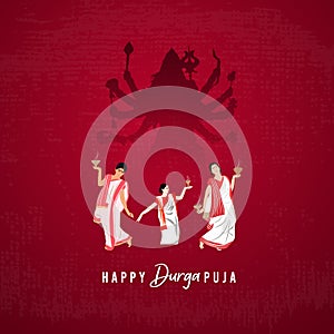Vector happy durga puja . social media post . Hindu festival durga puja mahalaya post.maa Durga faceDurga Puja Frame . maa Durga