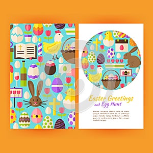 Vector Happy Easter Flyer Templates