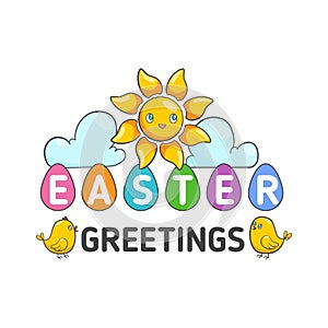 Vector Happy Easter Label