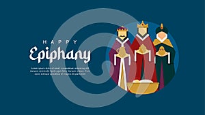vector happy epiphany background template
