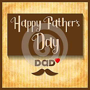 Vector Happy Fathers Day celebration card