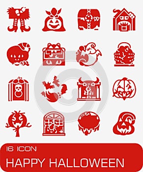 Vector Happy Hallowen icon set