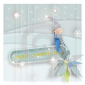 Vector Happy Holidays Postcard