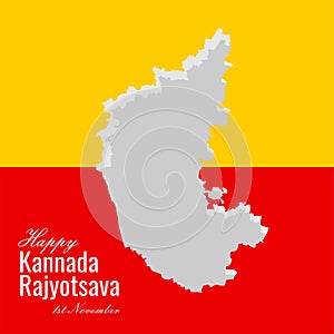 vector happy kannada rajyotsava poster design
