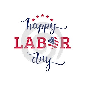 Vector Happy Labor Day card. National american holiday illustration