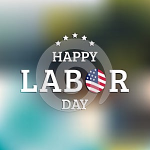 Vector Happy Labor Day card. National american holiday illustration