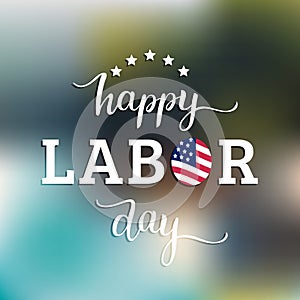 Vector Happy Labor Day card. National american holiday illustration