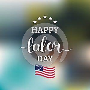 Vector Happy Labor Day card. National american holiday illustration