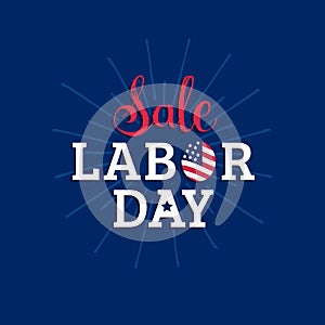 Vector Happy Labor Day card. National american holiday illustration
