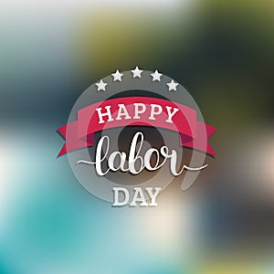 Vector Happy Labor Day card. National USA holiday illustration