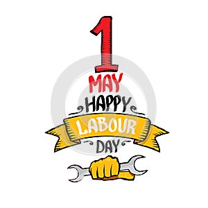 Vector happy labour day poster