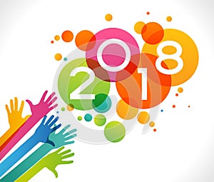 Vector 2018 Happy New Year background