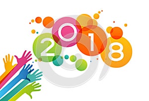 Vector 2018 Happy New Year background