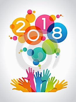 Vector 2018 Happy New Year background