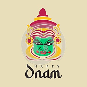 vector happy onam poster template