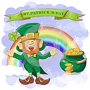 Vector Happy Saint Patrick s Day greeting card