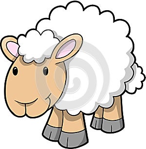 Vector of Happy Sheep