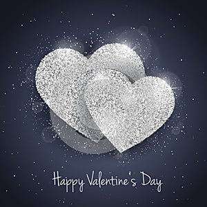 Vector Happy Valentine`s Day greeting card