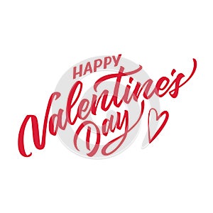 Vector happy valentines day hand drawn lettering