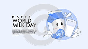 vector happy world milk day background template