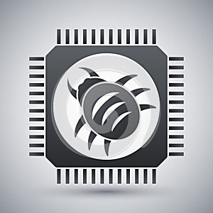 Vector hardware bug icon