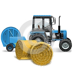 Vector Hay Baler Concept photo