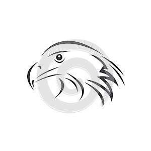 Vector Head of an Eagle. Black. Logo. Mascot. illustration. on white background
