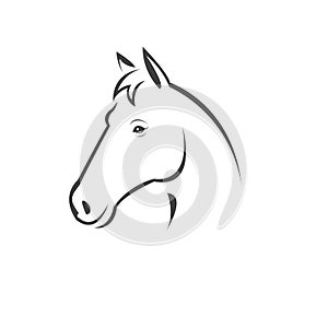 Vector head of horse black. Mammals. logo. icon. symbol. design. on white background