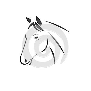 Vector head of horse black. Mammals. logo. icon. symbol. design. on white background