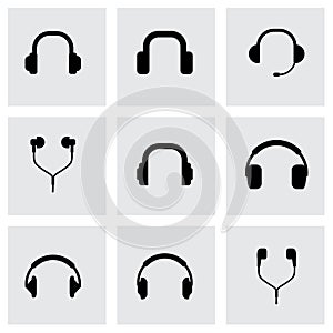 Vector headphone icon set