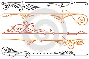 Vector headpieces for the design of advertisements, flayer, web photo