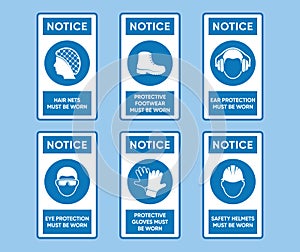 Vector health and safety signs high quality