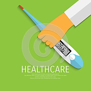 Vector healthcare medical flat background.