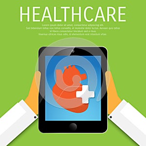 Vector healthcare tools in device.