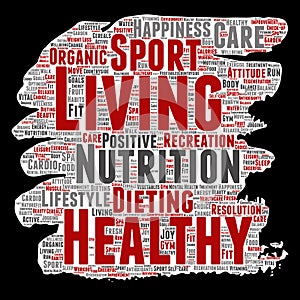 Vector healthy living positive nutrition sport