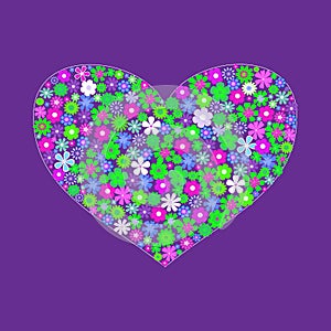Vector heart background