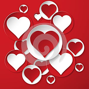 Vector heart background