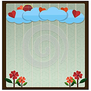 Vector heart background - Illustration