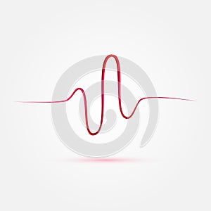 Vector Heart beat, cardiogram icon