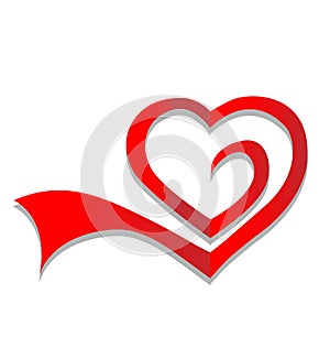 Vector of heart logo