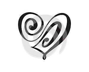 Vector Heart love sign forever. Infinity Romantic symbol laser cut. Design element of valentine day, wedding logo