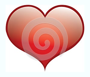 Vector heart for saint Valentine greeting cards and romantic love.